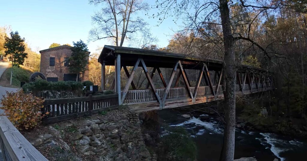 Covered Bridge on Vickery Creek.- Roswell, GA Historic District