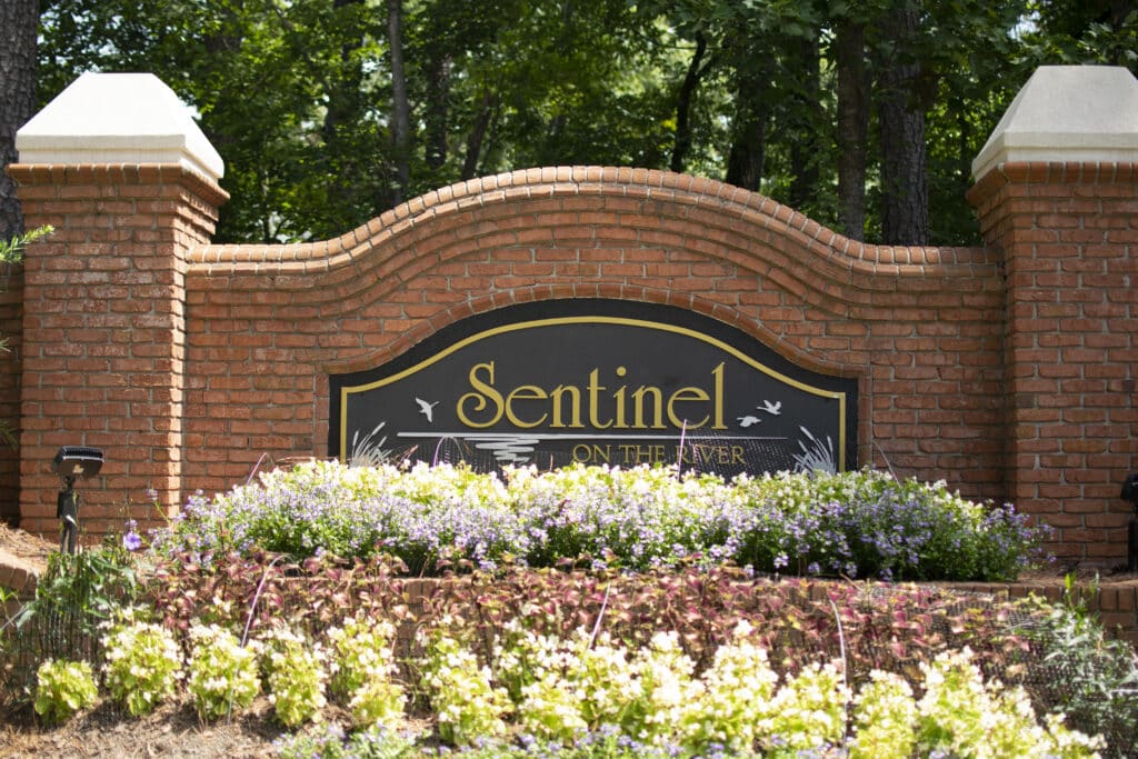 Sentinel on the River Subidivision Sign